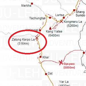 Zalung Karpo La south side